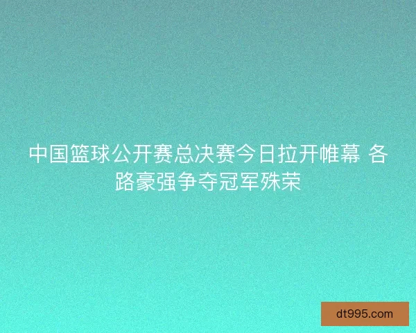 中国篮球公开赛总决赛今日拉开帷幕 各路豪强争夺冠军殊荣