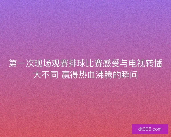第一次现场观赛排球比赛感受与电视转播大不同 赢得热血沸腾的瞬间